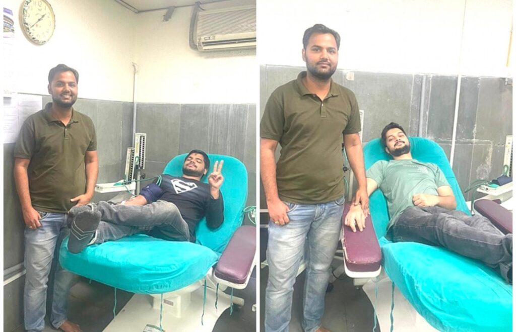 प्रयास फाउंडेशन ने रेणुकूट के मरीज के लिए बेंगलुरु में कराया रक्तदान