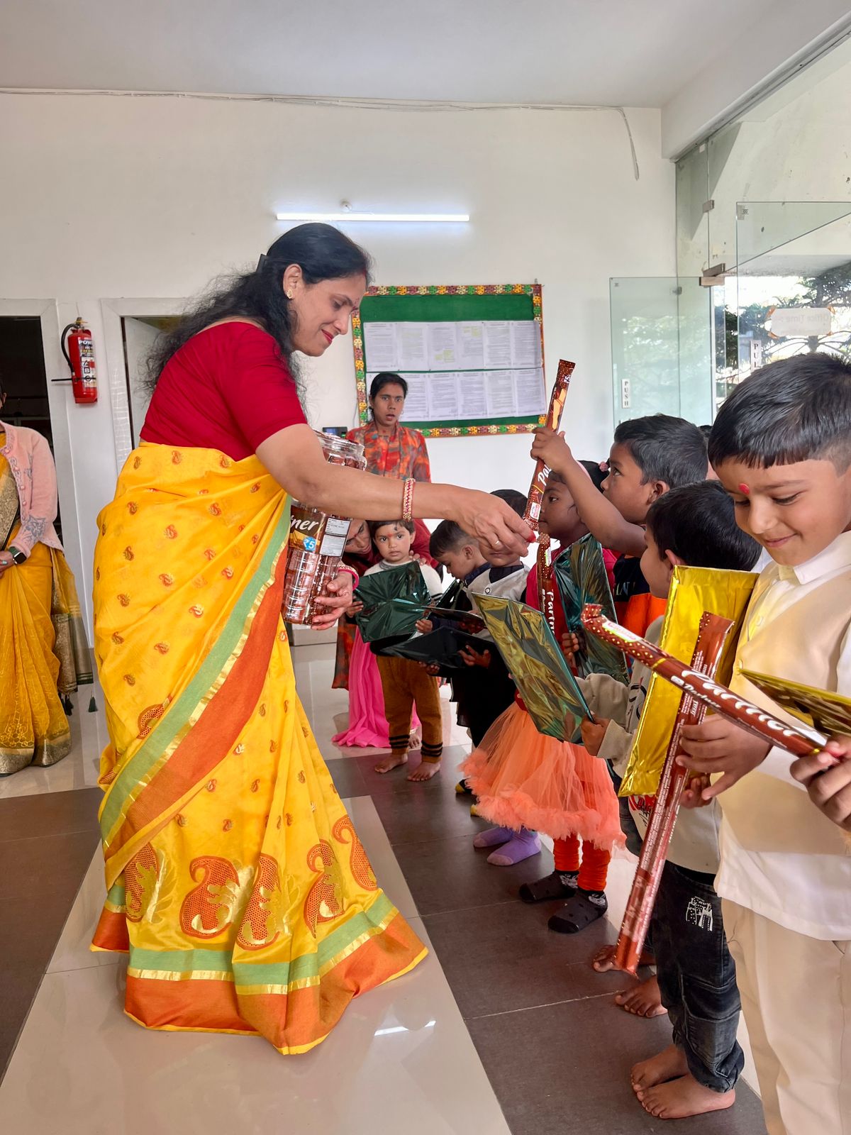 Grand event of Saraswati Puja and Akshararambh Sanskar at Greenland School